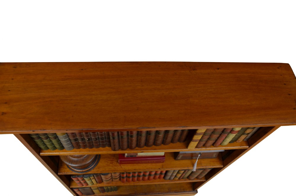 Early XXth Century Solid Mahogany Open Bookcase View X