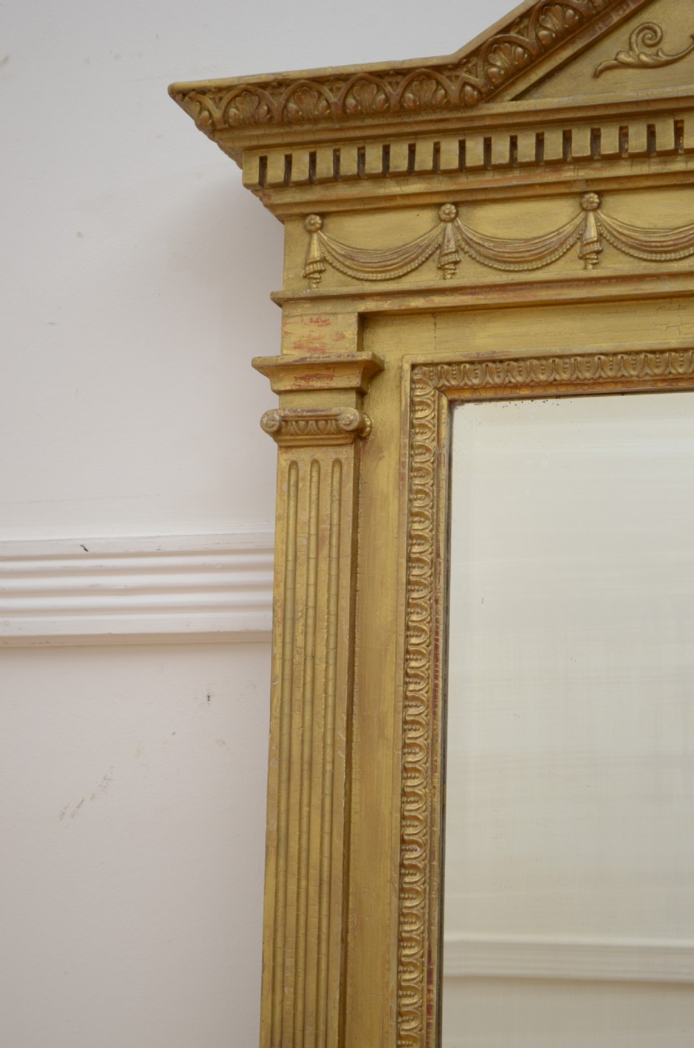 Antique Architectural Wall Mirror H136cm View IV