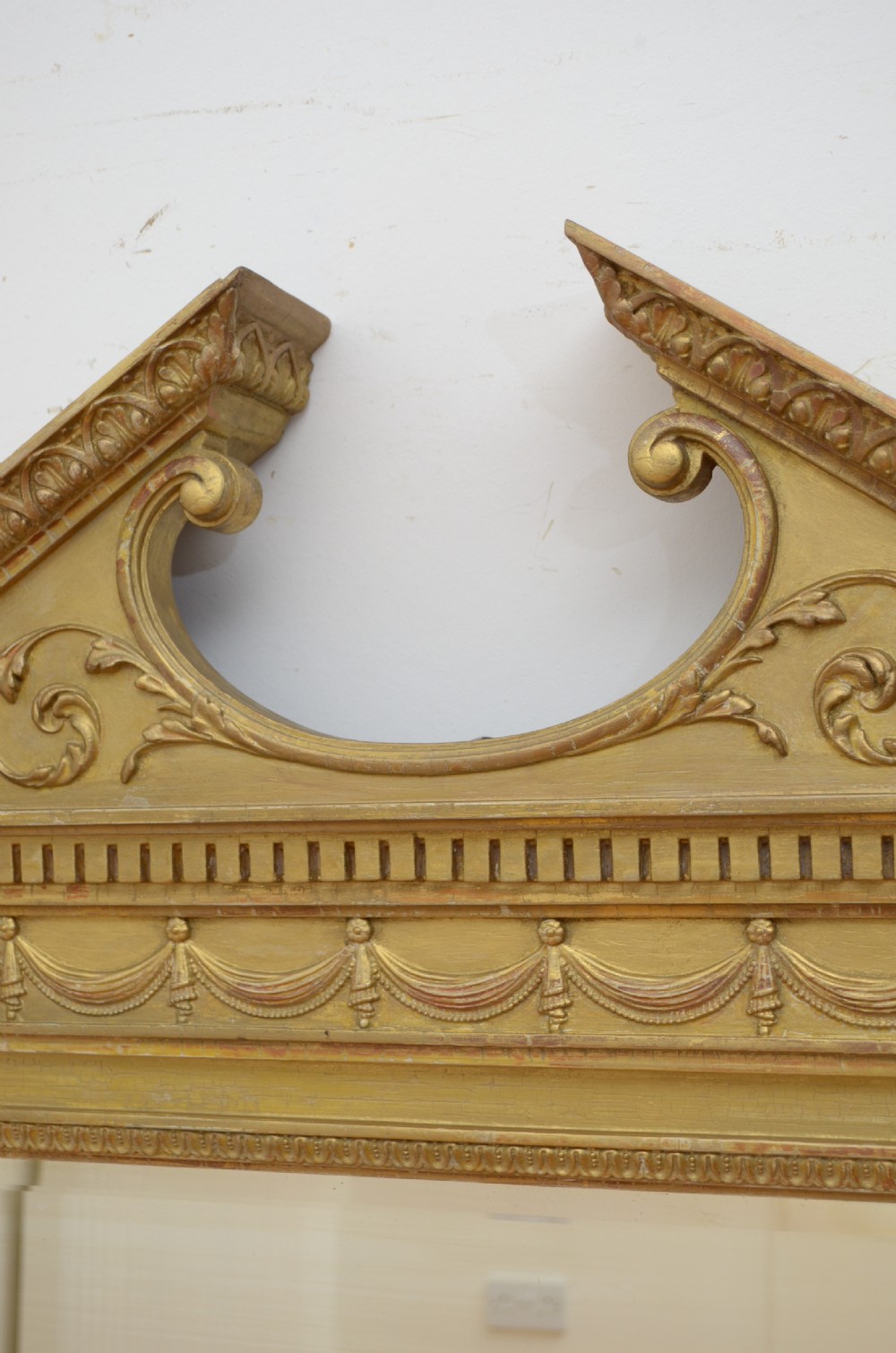 Antique Architectural Wall Mirror H136cm View VIII