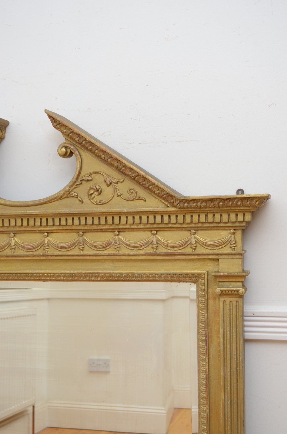 Antique Architectural Wall Mirror H136cm View IX