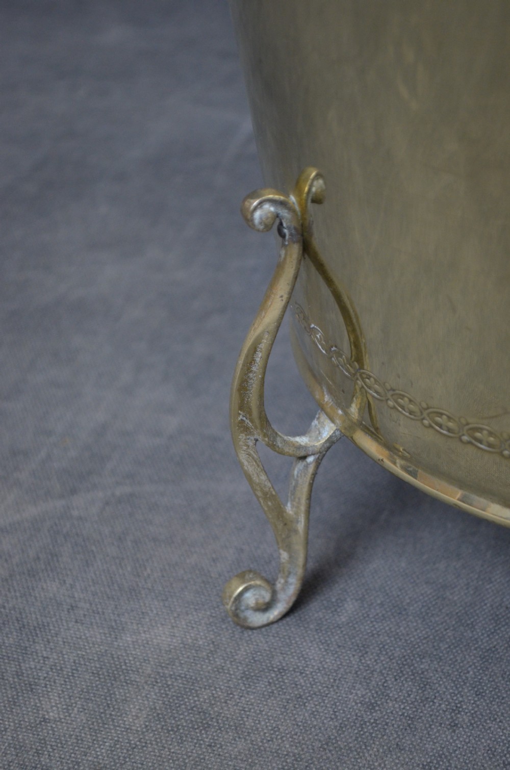 Edwardian Brass Planter Coal Bucket Coal Bin View XI