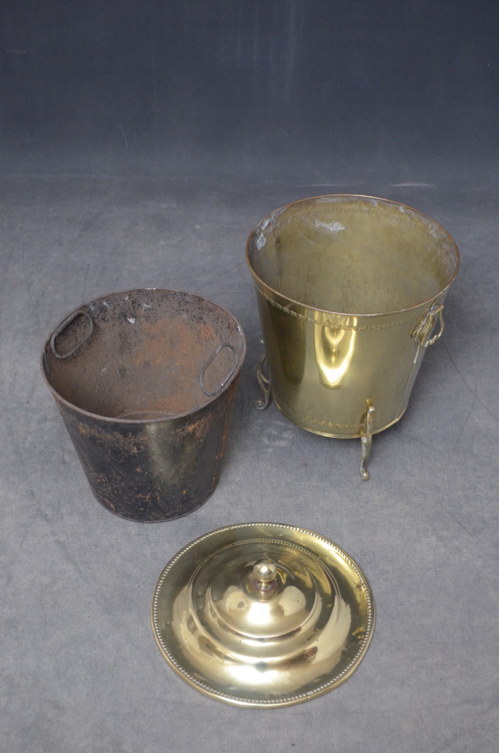 Edwardian Brass Planter Coal Bucket Coal Bin View XII