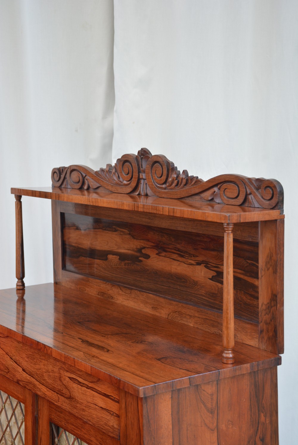 Antique English William IV Chiffonier in Rosewood / Bookcase View III