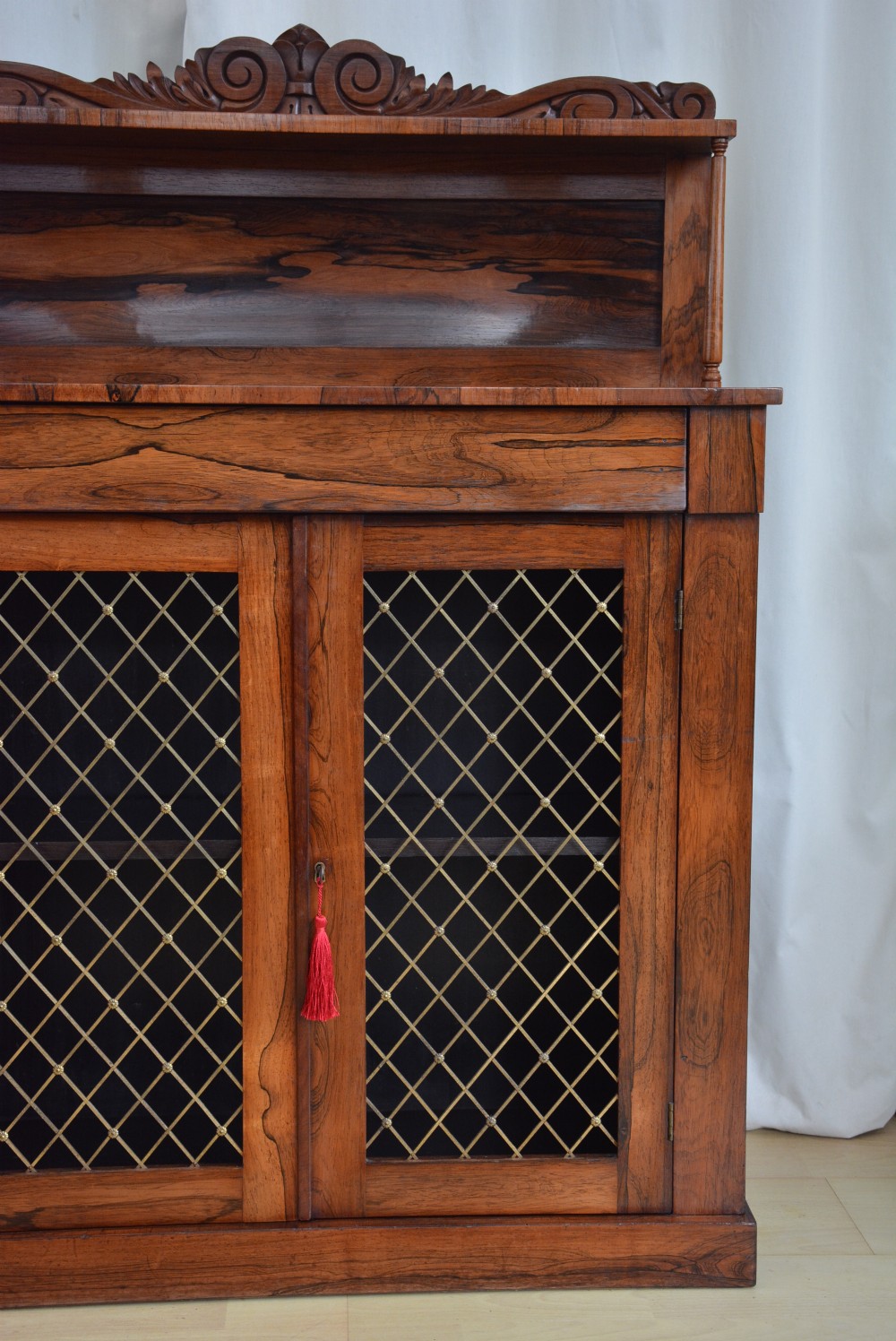 Antique English William IV Chiffonier in Rosewood / Bookcase View IX