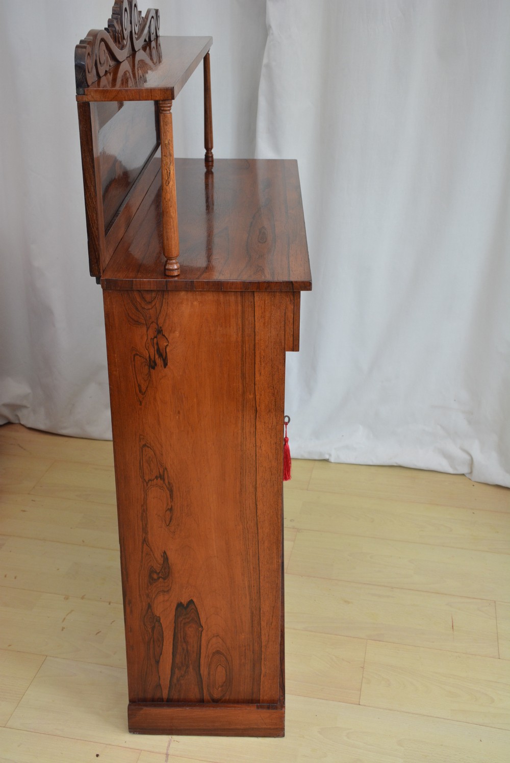 Antique English William IV Chiffonier in Rosewood / Bookcase View XIX