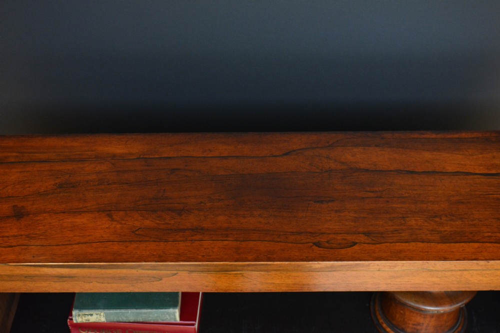 A Low William IV Rosewood Open Bookcase H101cm View VI