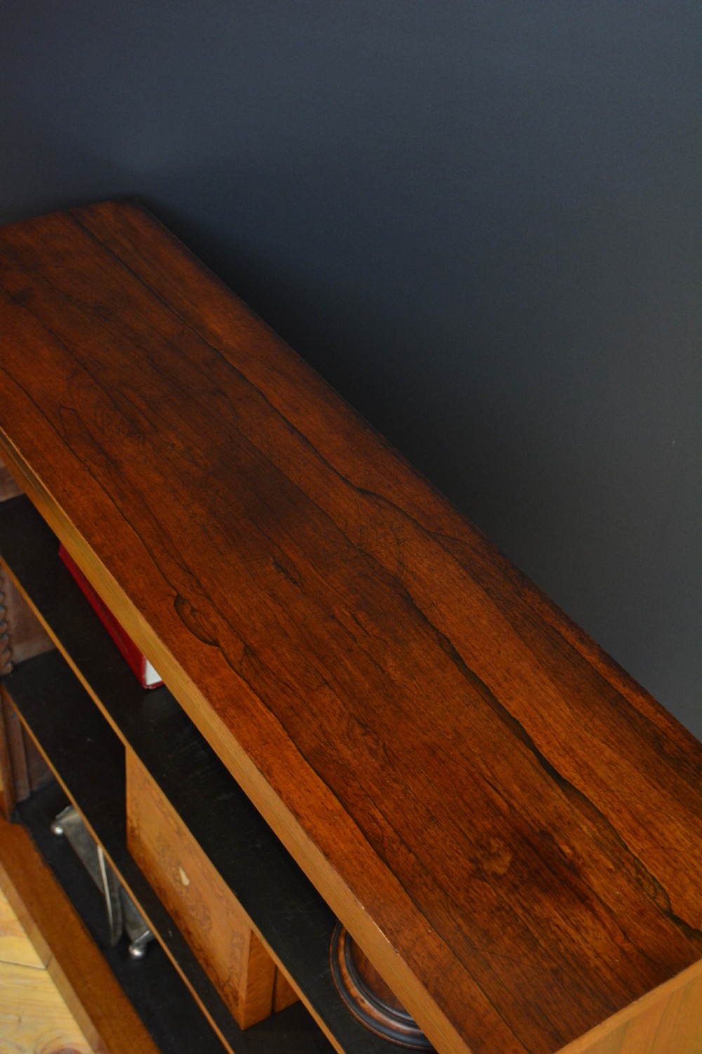 A Low William IV Rosewood Open Bookcase H101cm View VII