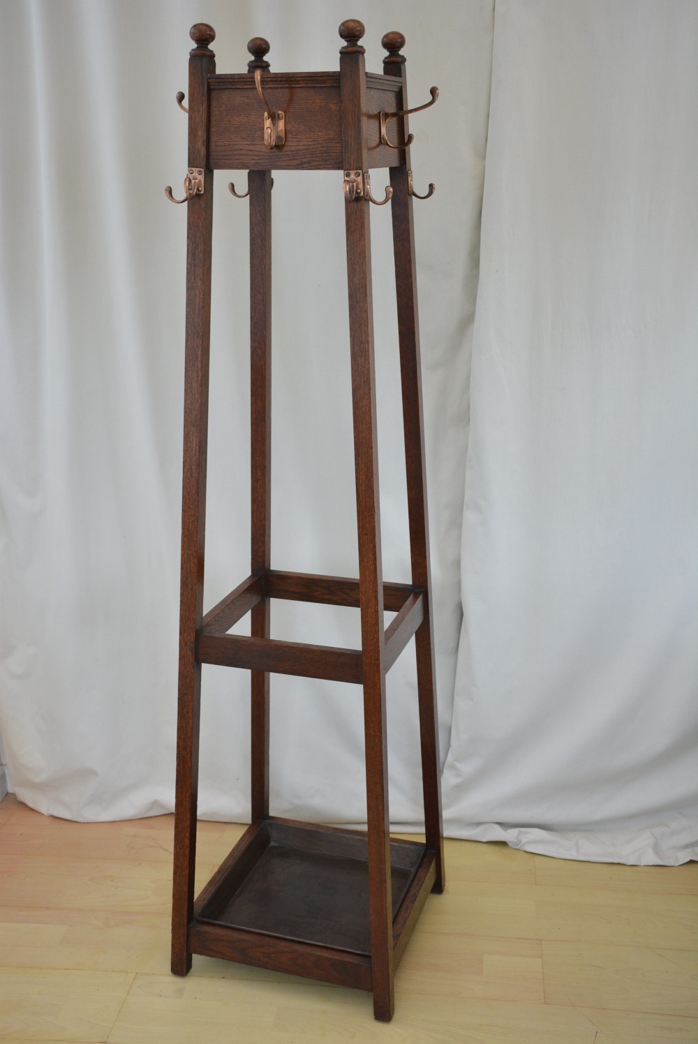 Arts And Crafts Coat Stand In Oak Hall Stand View XXVI