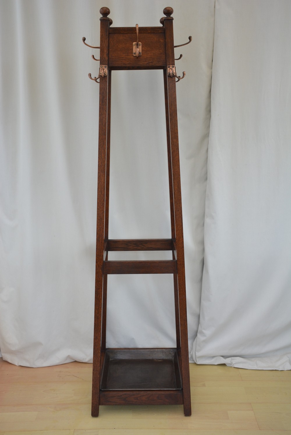 Arts And Crafts Coat Stand In Oak Hall Stand View VI