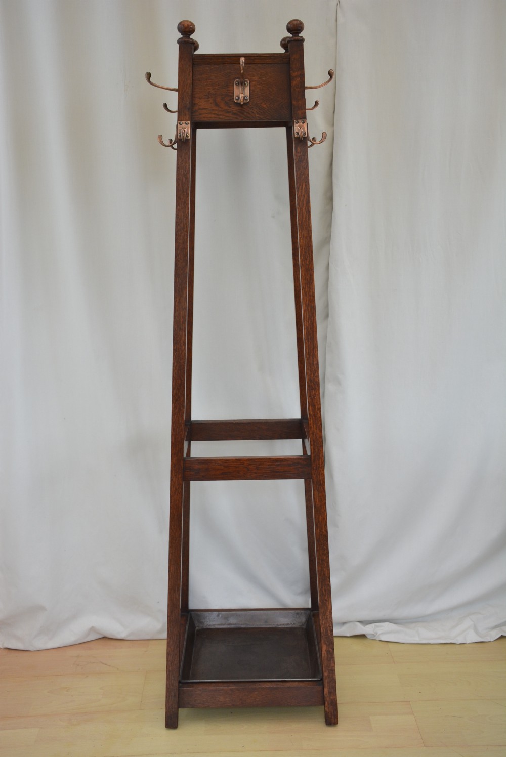 Arts And Crafts Coat Stand In Oak Hall Stand View VII