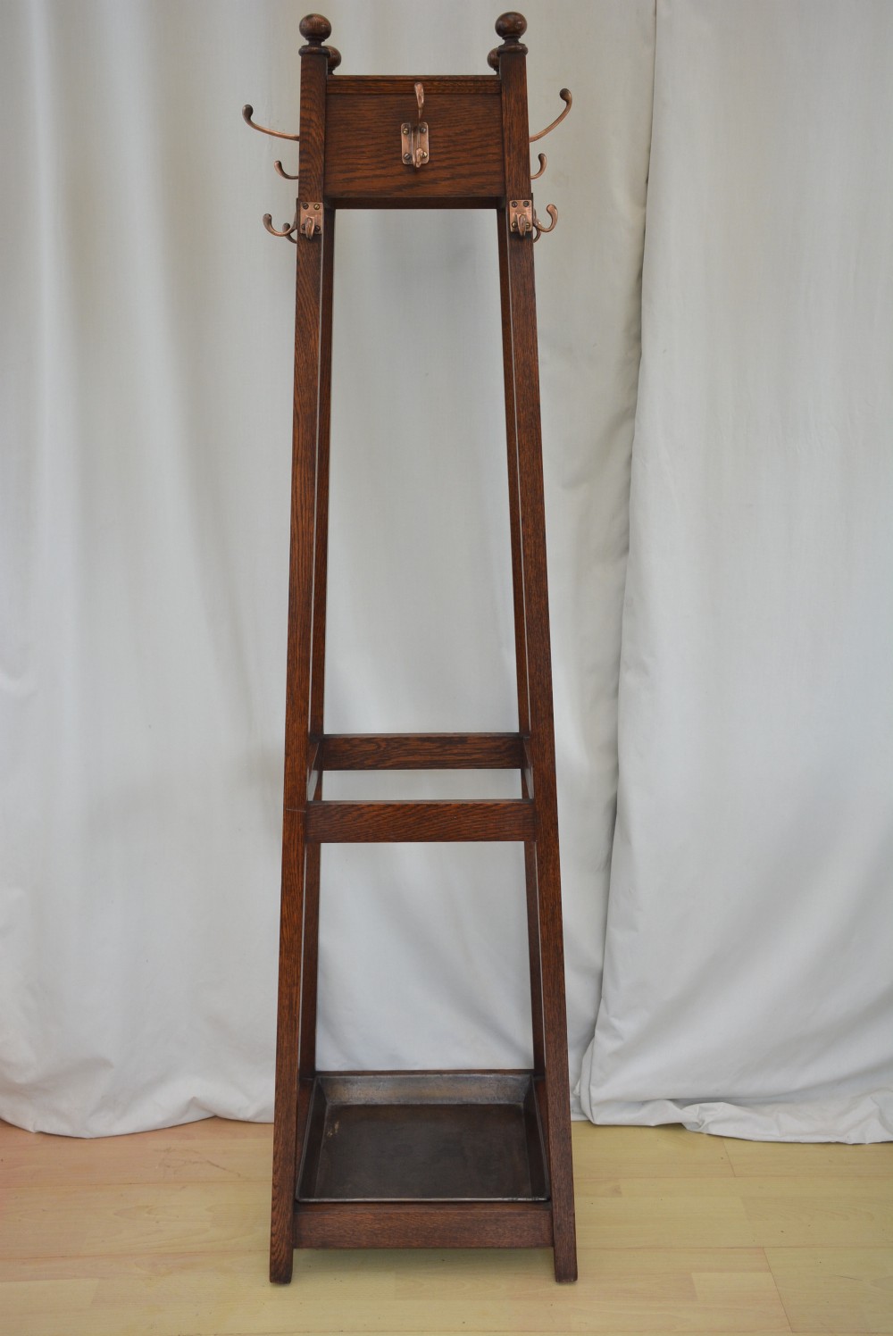 Arts And Crafts Coat Stand In Oak Hall Stand View VIII