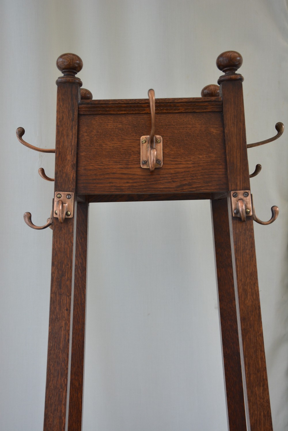 Arts And Crafts Coat Stand In Oak Hall Stand View XI