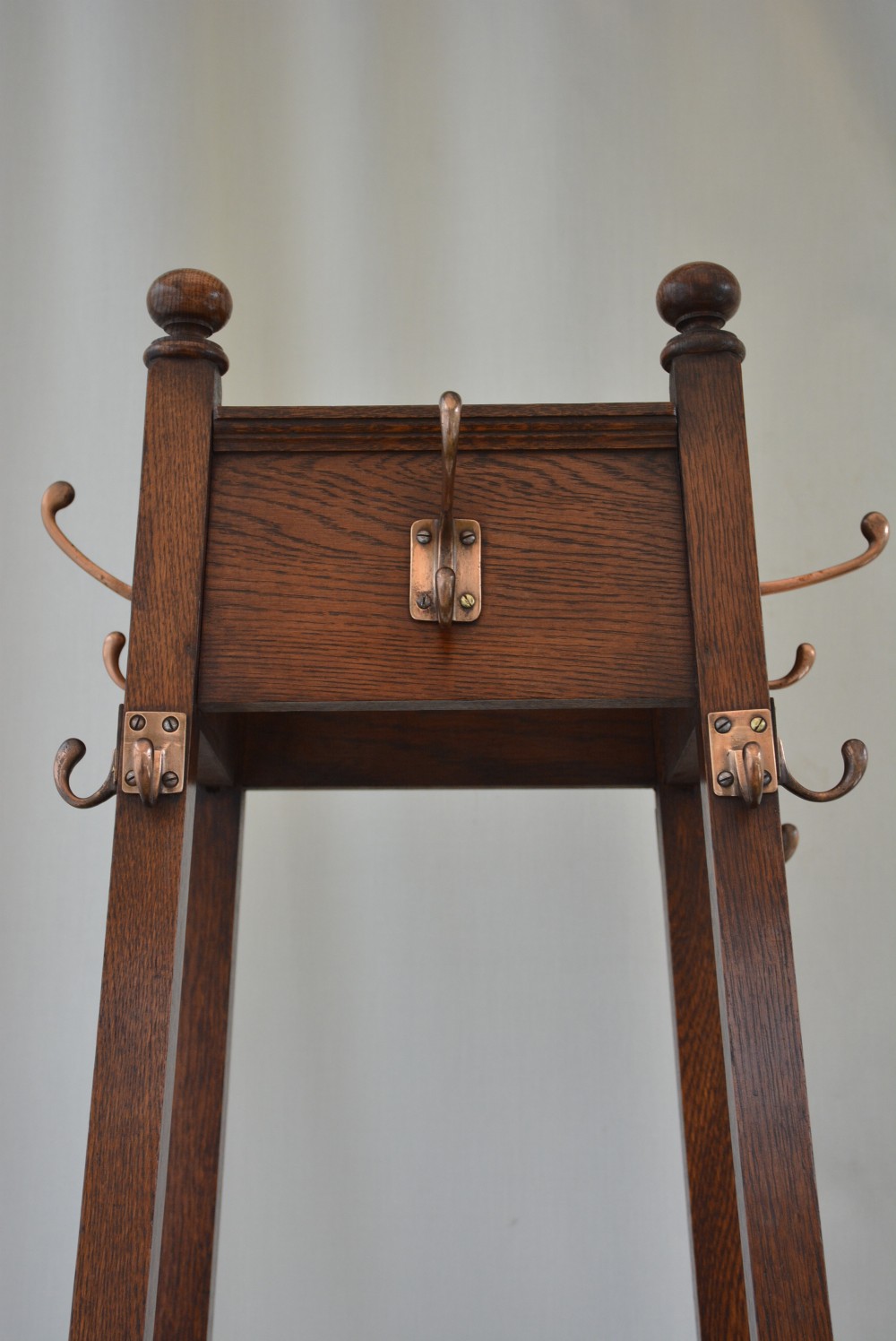 Arts And Crafts Coat Stand In Oak Hall Stand View XII