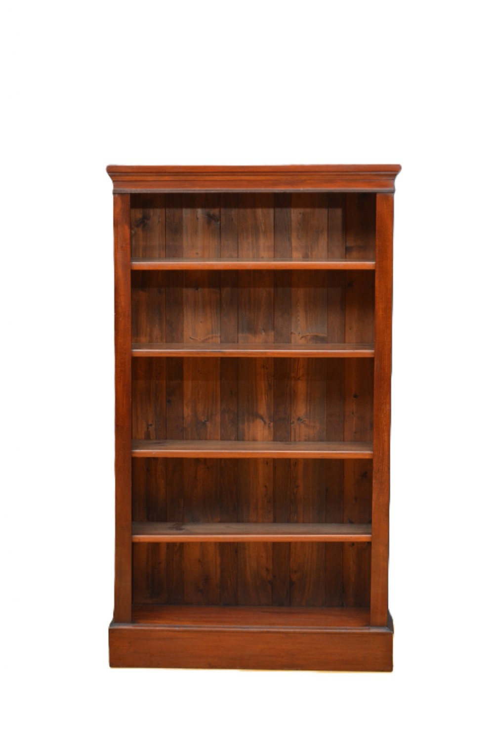 Narrow Victorian Mahogany Open Bookcase 