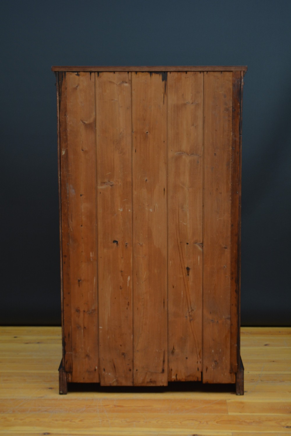 Narrow Victorian Mahogany Open Bookcase  View XV