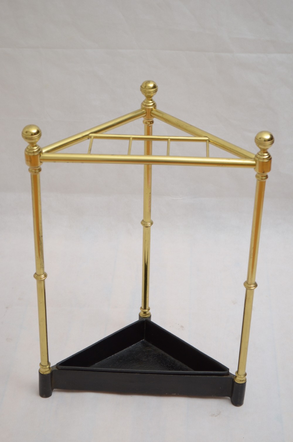 Corner Umbrella Stand English Brass View III