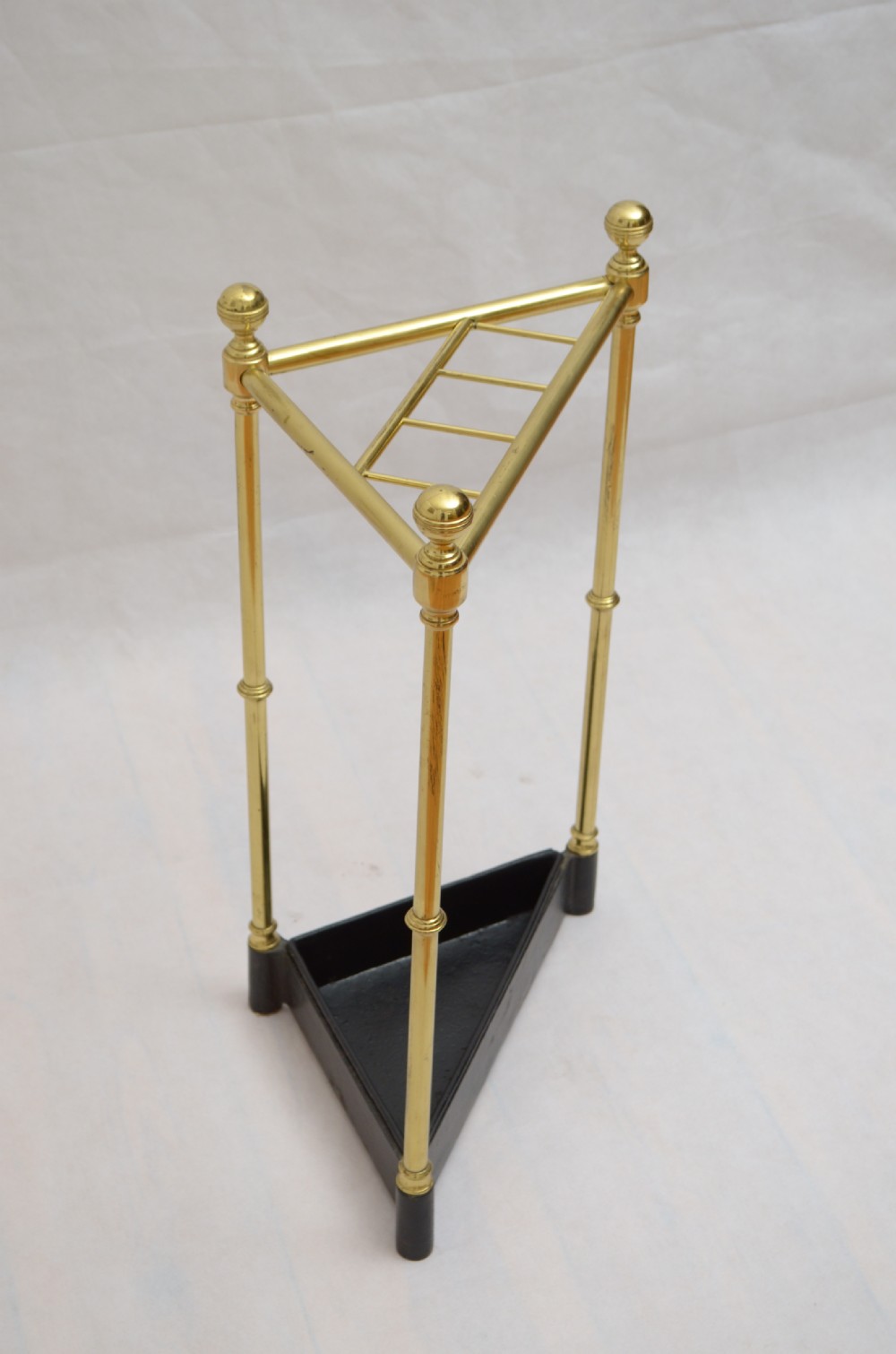 Corner Umbrella Stand English Brass View IV
