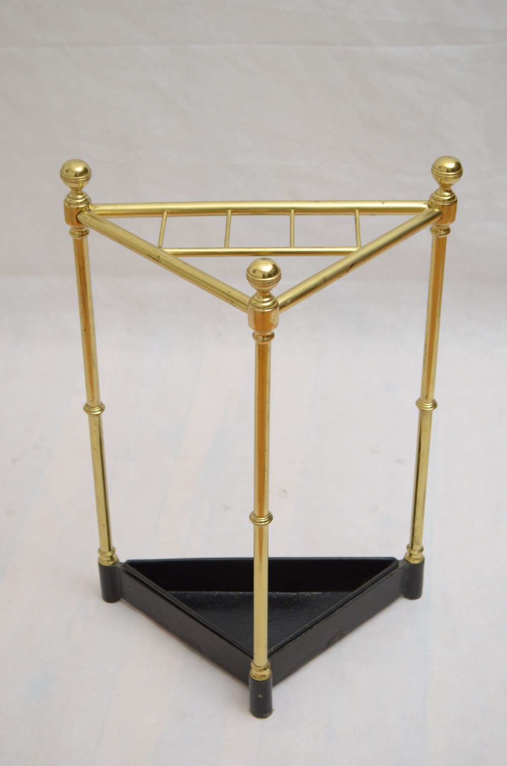 Corner Umbrella Stand English Brass View V