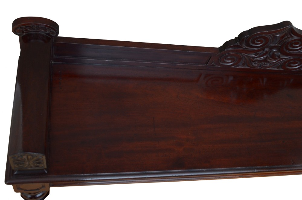 English William IV Mahogany Hall Seat View VIII