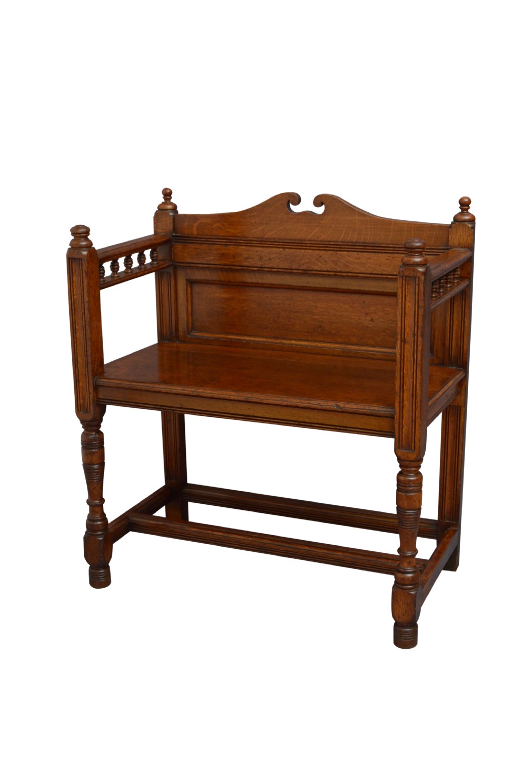 Victorian Solid Oak Hall Bench Hall Seat