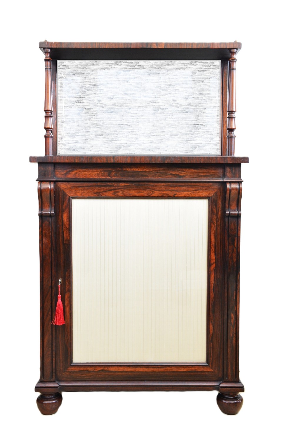 Narrow English Regency Cabinet Bookcase, Gillows, c1830