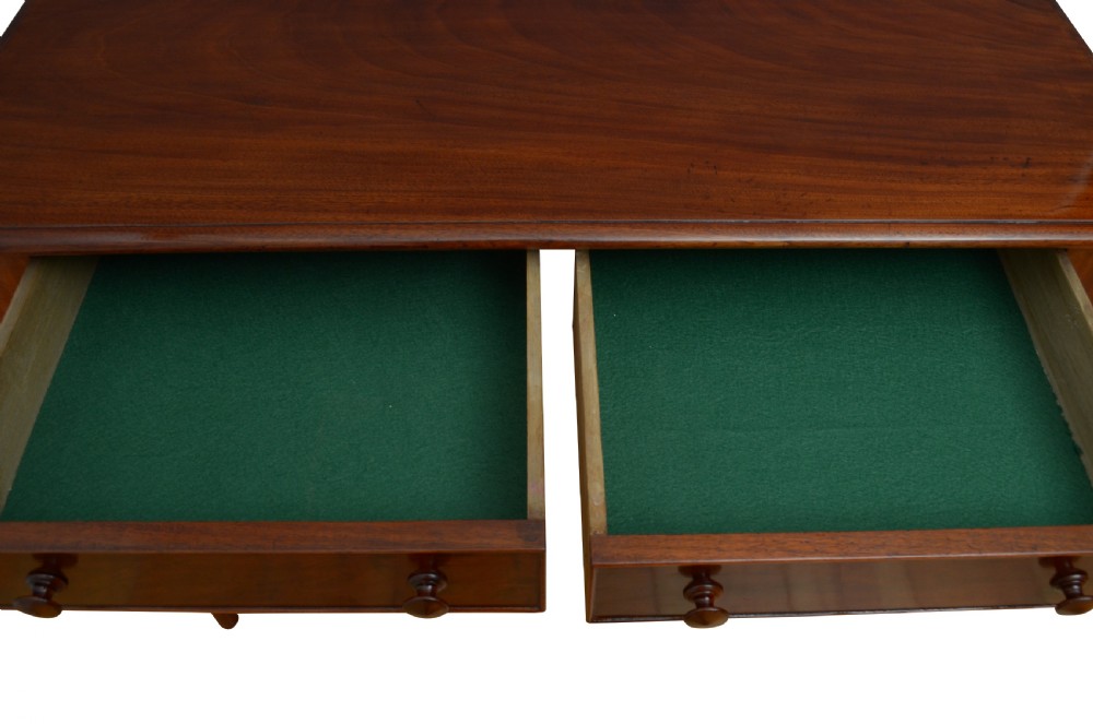 English Victorian Writing Desk in Mahogany View VI