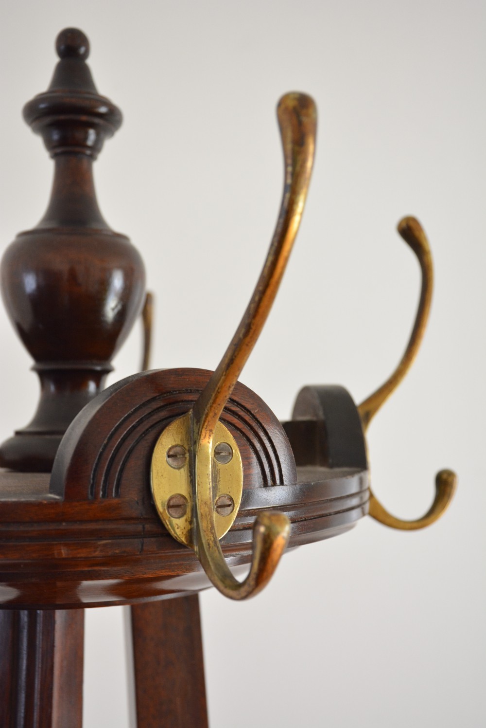 English Arts and Crafts Coat Stand in Solid Mahogany  View III