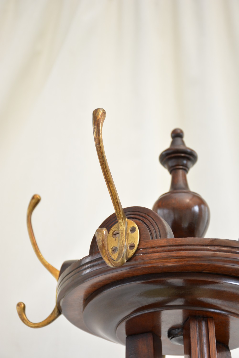 English Arts and Crafts Coat Stand in Solid Mahogany  View V