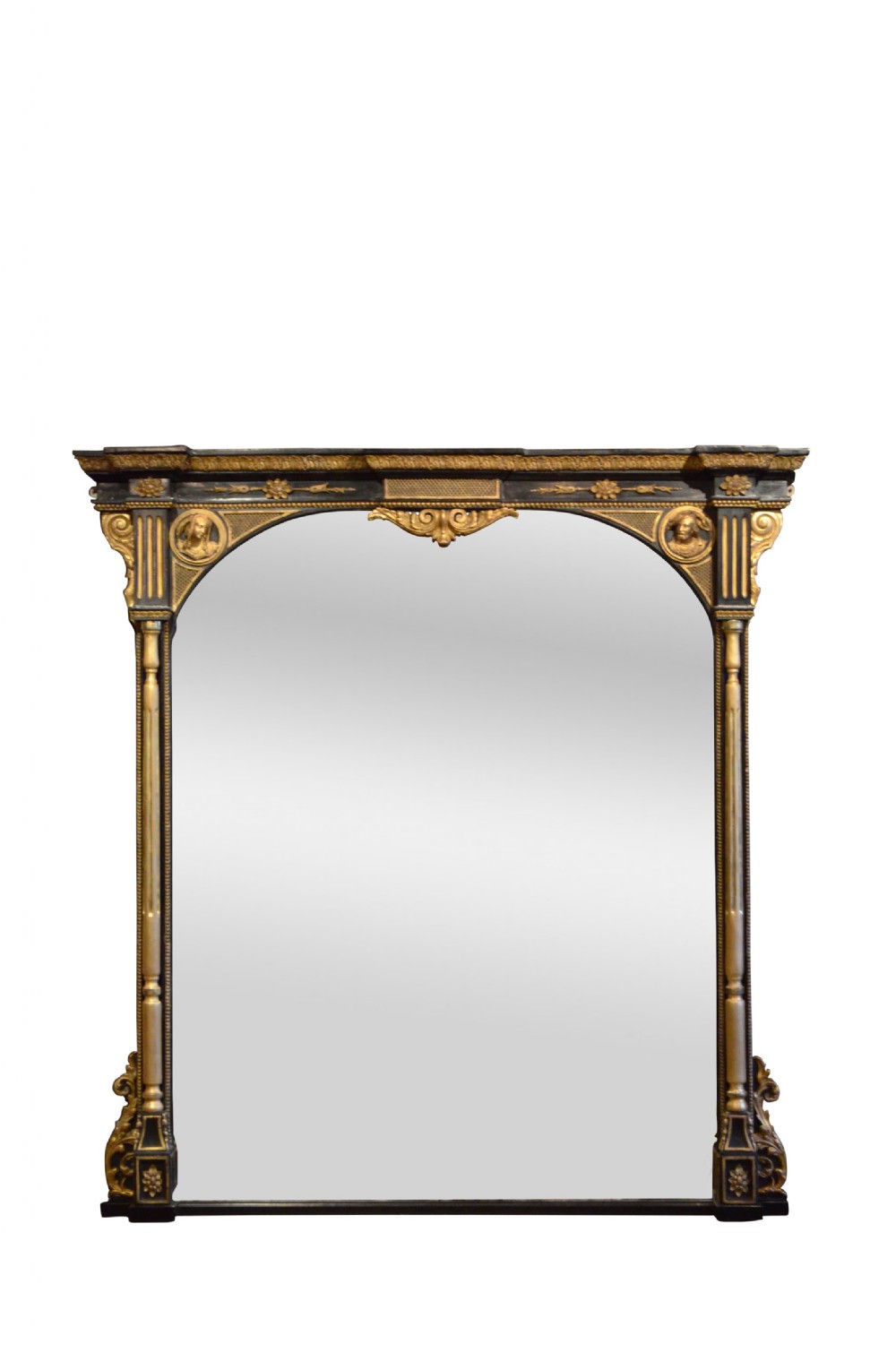 Superb Large Victorian Gilt Wall Mirror Overmantel H164cm