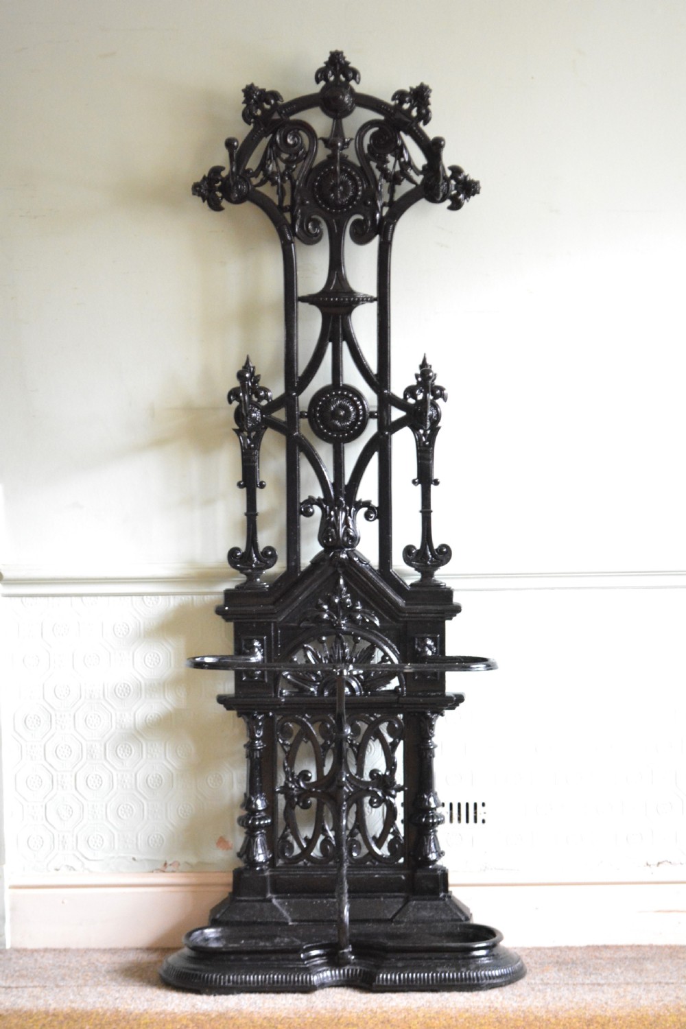 Antique Cast Iron Coat Stand Hall Stand View II