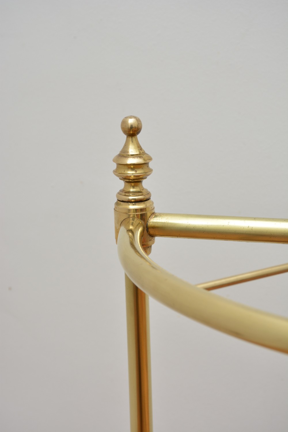 Unusual Brass Umbrella Stand Demi Lune View IV