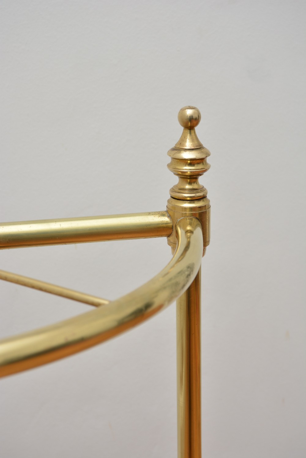 Unusual Brass Umbrella Stand Demi Lune View V