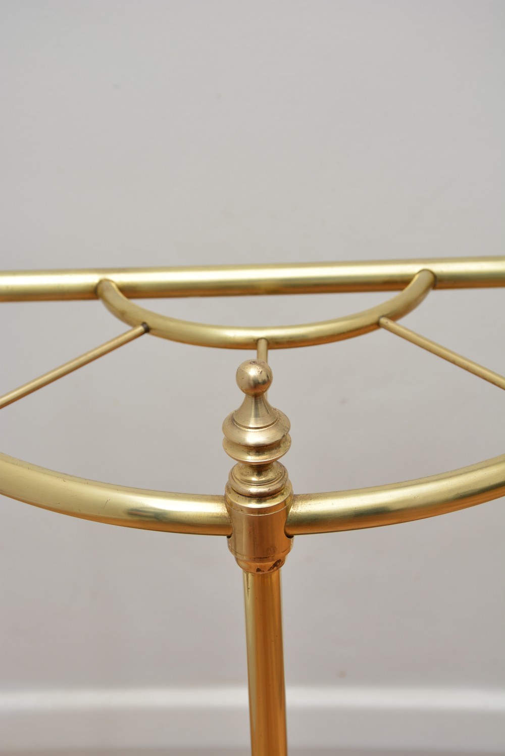 Unusual Brass Umbrella Stand Demi Lune View VI