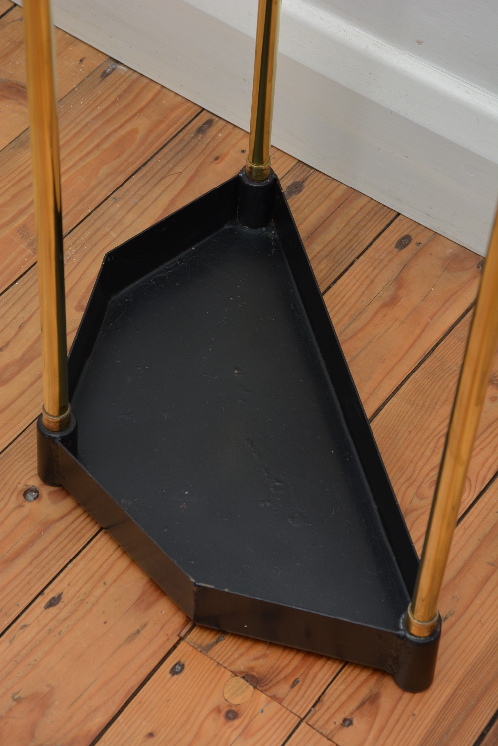 Unusual Brass Umbrella Stand Demi Lune View VIII