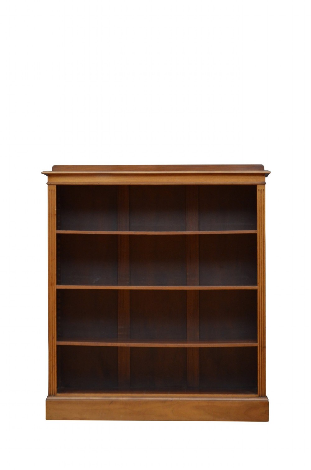 English Edwardian Walnut Open Bookcase C1900s View III
