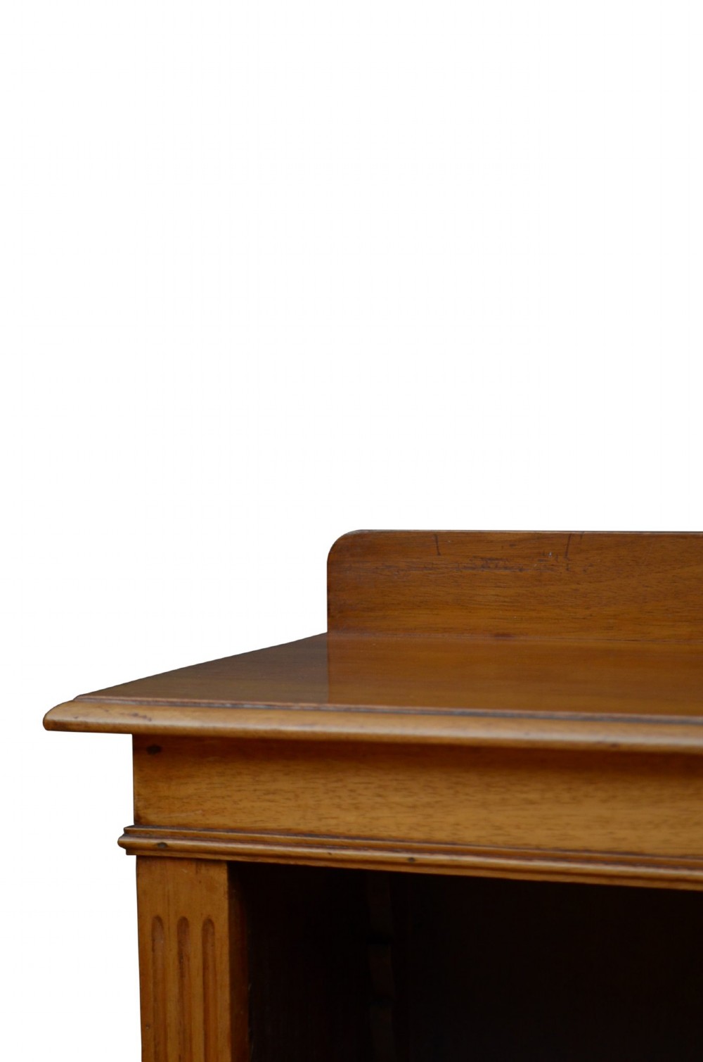 English Edwardian Walnut Open Bookcase C1900s View V