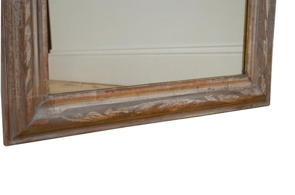 Silver Leaf Wall Mirror with Crest Pier Table Mirror H139cm View IV