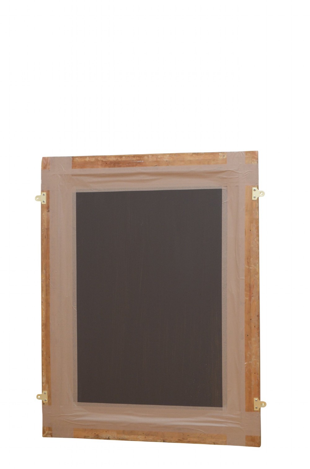 A large rectangular antique giltwood wall mirror with carved floral corner details and a beaded inner border. View VIII