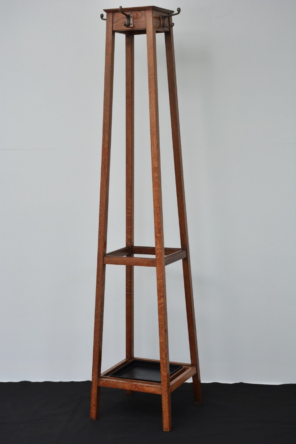 English Arts & Crafts Oak Coat Stand by Astrola View XIII
