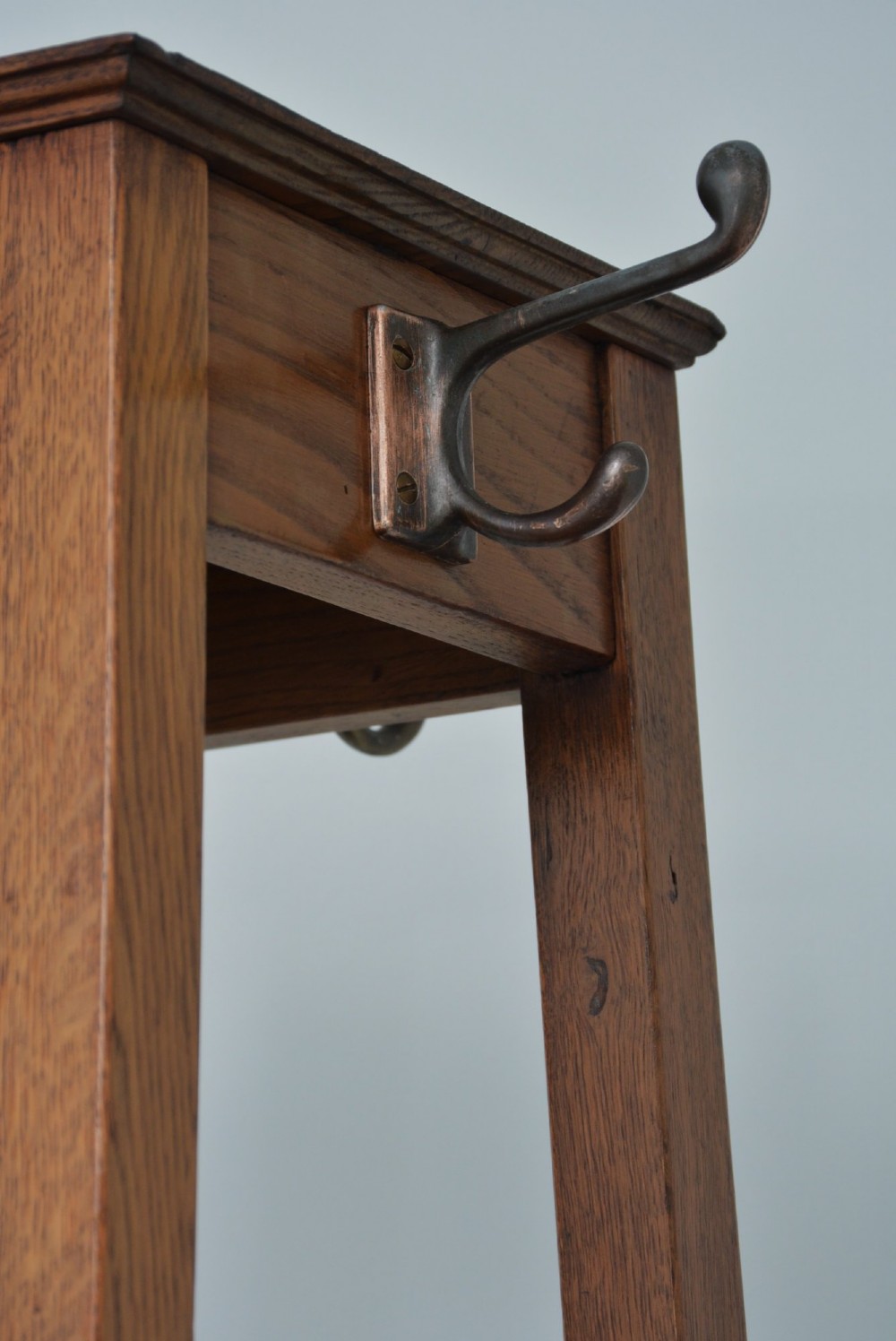Pair of English Solid Oak Hall Stands c1930 View IV