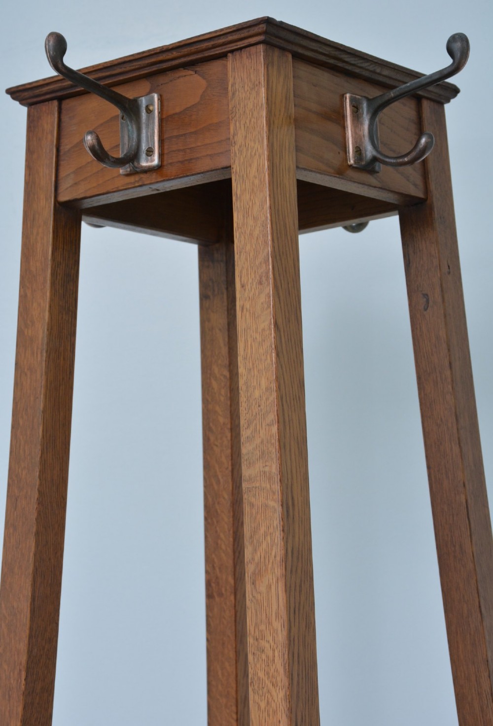 Pair of English Solid Oak Hall Stands c1930 View V