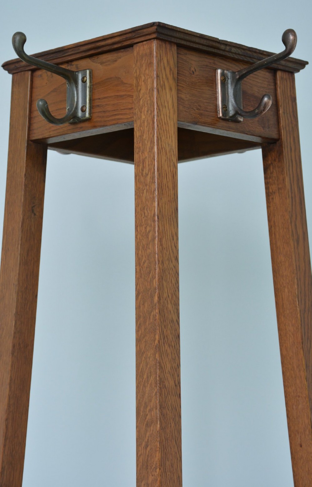 Pair of English Solid Oak Hall Stands c1930 View VI