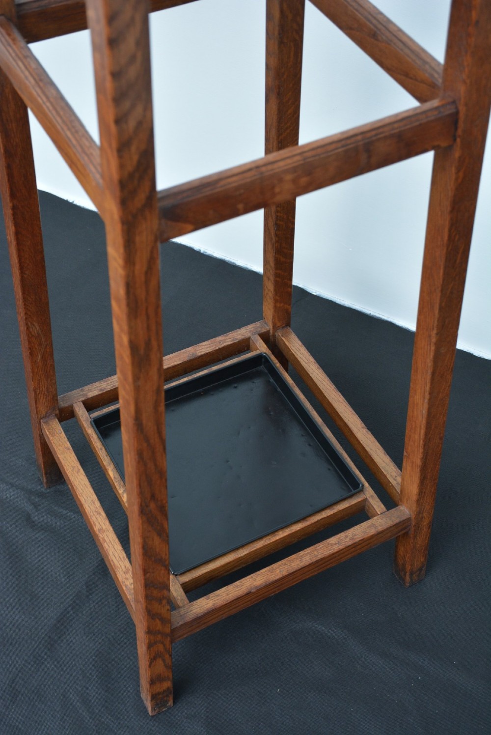 Pair of English Solid Oak Hall Stands c1930 View VIII