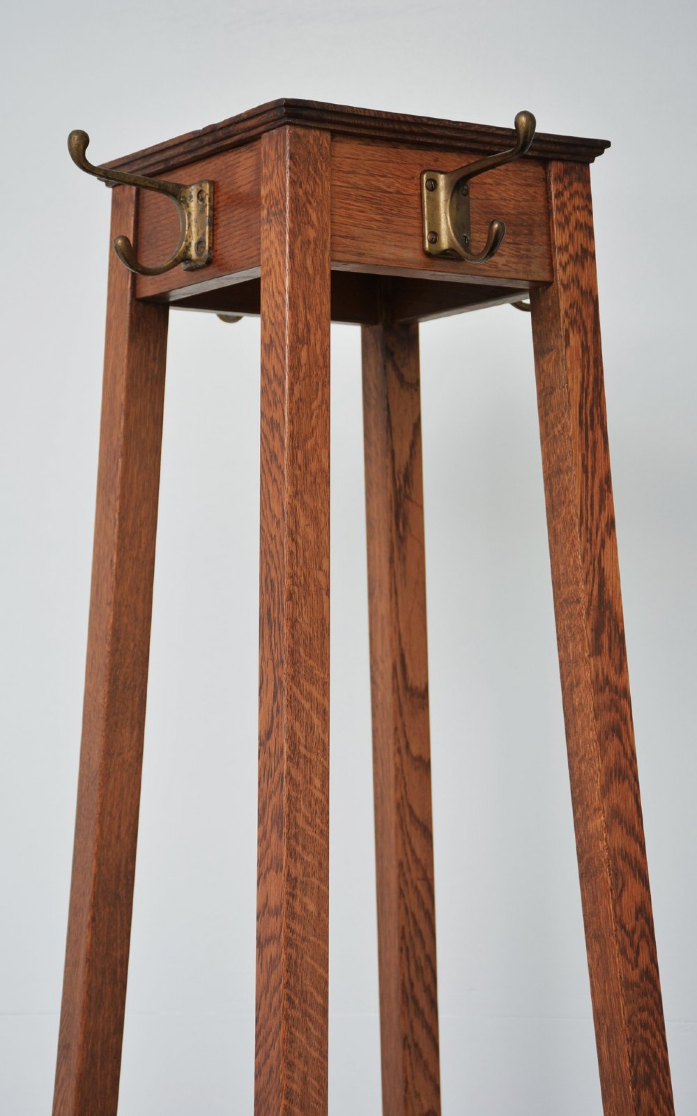 Pair of English Solid Oak Hall Stands c1930 View X
