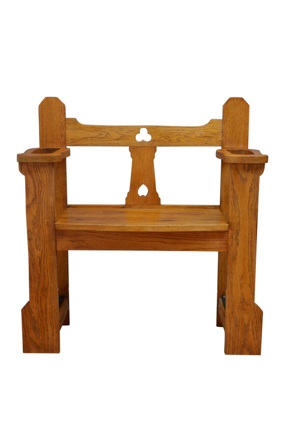 English Arts And Crafts Oak Hall Seat Of Narrow Proportions Bench, Restored