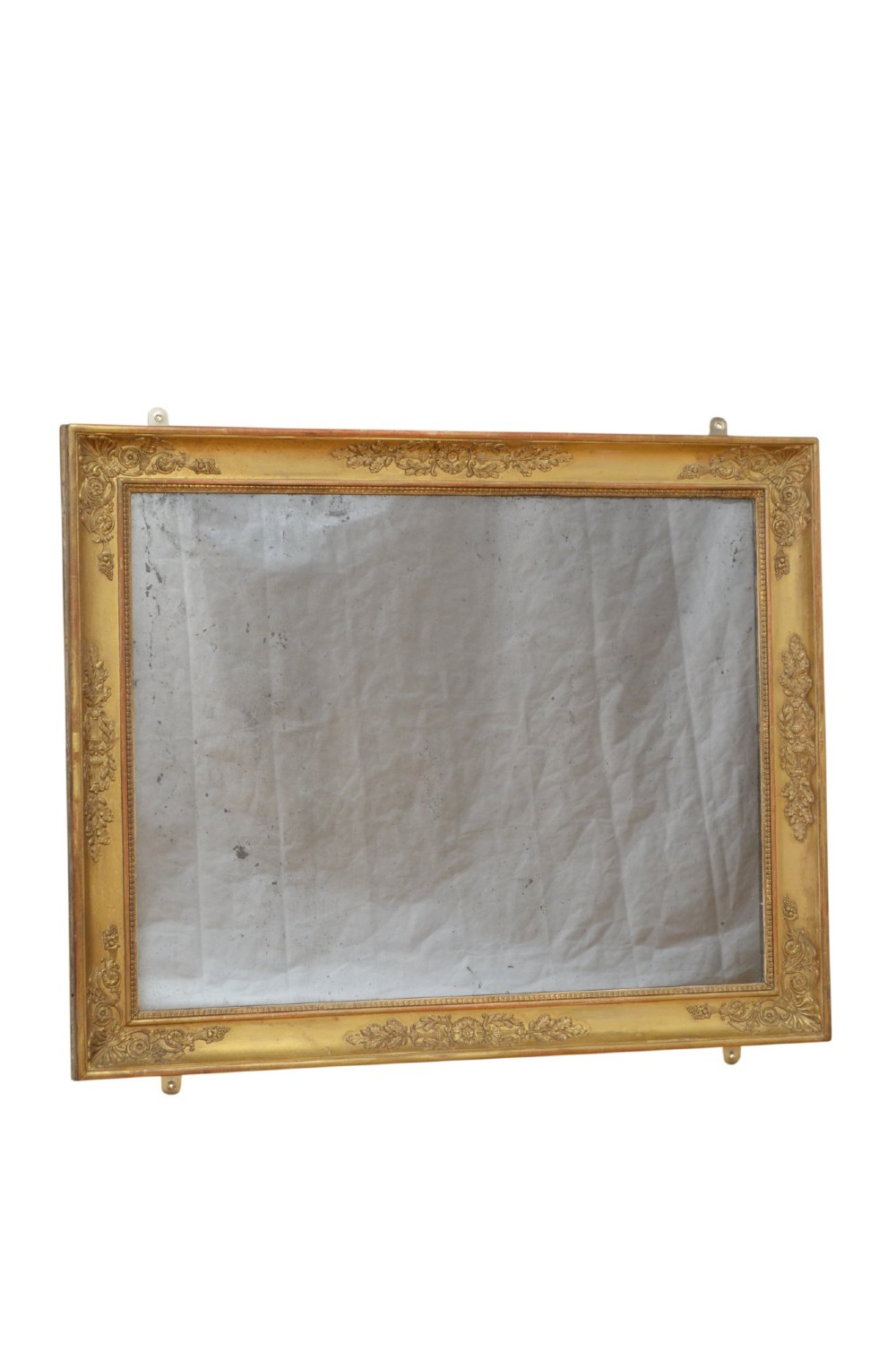 French Restoration Giltwood Wall Mirror with Mythological & Floral Carvings