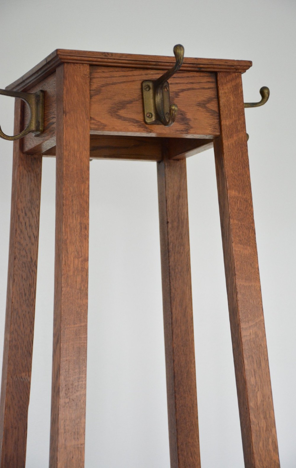 English Arts And Crafts Solid Oak Coat Stand By Astrola View V