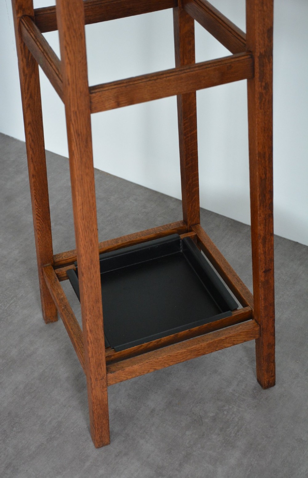 English Arts And Crafts Solid Oak Coat Stand By Astrola View VIII