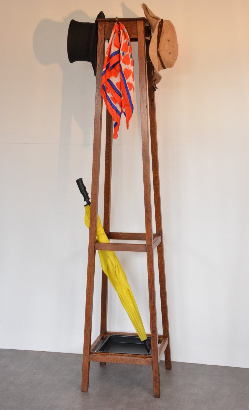 English Arts And Crafts Solid Oak Coat Stand By Astrola View X