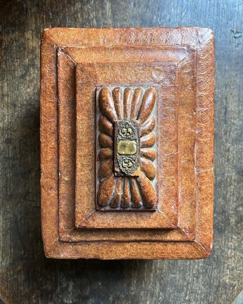 A RARE REGENCY TOOLED LEATHER WORK BOX C1810 - ADDITIONAL PHOTO 2